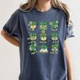 Cute Shamrock Reading Books St Patrick's Day Teacher Reading Women's Comfort Colors T-Shirt Moss Cute Shamrock Reading Books St Patrick's Day Teacher Reading Women's Comfort Colors T-Shirt Moss