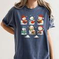 Cute Snowman Reading Books Christmas Winter Book Lover Women's Comfort Colors T-Shirt Moss Cute Snowman Reading Books Christmas Winter Book Lover Women's Comfort Colors T-Shirt Moss