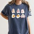 Cute Spooky Reading Book Halloween Fall Ghost Autumn Women's Comfort Colors T-Shirt Moss Cute Spooky Reading Book Halloween Fall Ghost Autumn Women's Comfort Colors T-Shirt Moss