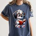 Dalmatian Reading a Book Dog Women's Comfort Colors T-Shirt Moss Dalmatian Reading a Book Dog Women's Comfort Colors T-Shirt Moss