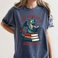 Dark Romance Romantasy Easily Distracted By Dragons & Books Women's Comfort Colors T-Shirt Moss