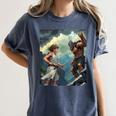 David And Goliath Bible Book Of Samuel King David Comic Women's Comfort Colors T-Shirt Moss