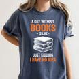 A Day Without Books Is Like Just Kidding I Have No Idea Women's Comfort Colors T-Shirt Moss A Day Without Books Is Like Just Kidding I Have No Idea Women's Comfort Colors T-Shirt Moss