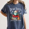 Dear Santa More Book Please Christmas Book Librarian Women's Comfort Colors T-Shirt Moss