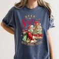 Dear Santa More Books Please Christmas Women's Comfort Colors T-Shirt Moss