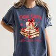 Dear Santa More Books Please Coquette Bow Books Christmas Women's Comfort Colors T-Shirt Moss Dear Santa More Books Please Coquette Bow Books Christmas Women's Comfort Colors T-Shirt Moss