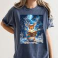 Deer Reads Book Women Girls Reindeer Women's Comfort Colors T-Shirt Moss Deer Reads Book Women Girls Reindeer Women's Comfort Colors T-Shirt Moss