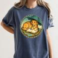 Dog Reading Book Rain Cozy Umbrella Cute Art Men Women's Comfort Colors T-Shirt Moss Dog Reading Book Rain Cozy Umbrella Cute Art Men Women's Comfort Colors T-Shirt Moss