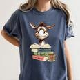 Donkey Reading Book Read Books Be Kind Stay Weird Librarian Women's Comfort Colors T-Shirt Moss