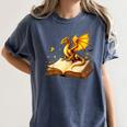 Dragon Fantasy Book Lover Bookish Reader Bookworm Wildflower Women's Comfort Colors T-Shirt Moss Dragon Fantasy Book Lover Bookish Reader Bookworm Wildflower Women's Comfort Colors T-Shirt Moss