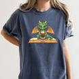 Dragon Reading Book Bookworm Women's Comfort Colors T-Shirt Moss