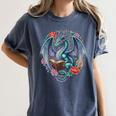 Dragon Reading Book Girls Kids Bookworm Book Lover Women's Comfort Colors T-Shirt Moss Dragon Reading Book Girls Kids Bookworm Book Lover Women's Comfort Colors T-Shirt Moss