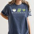 Drink Matcha Read Books Be Happy Book Lover Matcha Tea Lover Women's Comfort Colors T-Shirt Moss