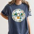 Duck Wilderness Book Reading Illustration Floral Women's Comfort Colors T-Shirt Moss