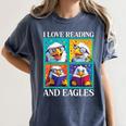Eagle Love Reading And Eagles Child Book Lover Women's Comfort Colors T-Shirt Moss
