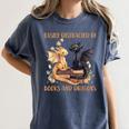 Easily Distracted By Books & Dragons Librarian Book Lover Women's Comfort Colors T-Shirt Moss Easily Distracted By Books & Dragons Librarian Book Lover Women's Comfort Colors T-Shirt Moss