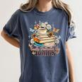 Easily Distracted By Books Book Wildflowers Book Lovers Women's Comfort Colors T-Shirt Moss