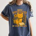 Easily Distracted By Cats And Books Cute Cat Book Lover Women's Comfort Colors T-Shirt Moss Easily Distracted By Cats And Books Cute Cat Book Lover Women's Comfort Colors T-Shirt Moss