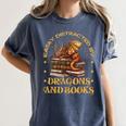 Easily Distracted By Dragons And Books Fantasy Book Lover Women's Comfort Colors T-Shirt Moss Easily Distracted By Dragons And Books Fantasy Book Lover Women's Comfort Colors T-Shirt Moss