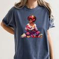 Educated Melanin Queen Afro Women Reading Book History Women's Comfort Colors T-Shirt Moss