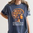 Education Is Freedom Afro Woman Book Illustration Women's Comfort Colors T-Shirt Moss Education Is Freedom Afro Woman Book Illustration Women's Comfort Colors T-Shirt Moss