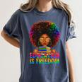 Education Is Freedom Teacher Books History Month Women's Comfort Colors T-Shirt Moss Education Is Freedom Teacher Books History Month Women's Comfort Colors T-Shirt Moss