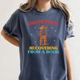 Emotionally Recovering From A Book Frog Women's Comfort Colors T-Shirt Moss