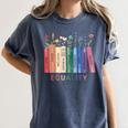 Equality Flower Books Equal Rights Social Justice Feminist Women's Comfort Colors T-Shirt Moss Equality Flower Books Equal Rights Social Justice Feminist Women's Comfort Colors T-Shirt Moss