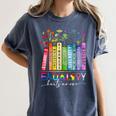 Equality Hurts No One Floral Books LGBTQ Gay Les Pride Month Women's Comfort Colors T-Shirt Moss