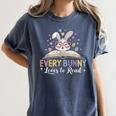 Every Bunny Loves To Read Book Lover Bookworm Rabbit Easter Women's Comfort Colors T-Shirt Moss