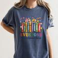 Everyone Is Welcome Here Floral Book LGBT Pride Equality Women's Comfort Colors T-Shirt Moss