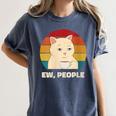 Ew People Introvert Cat Lover Crazy Colorful Cat Lady Women's Comfort Colors T-Shirt Moss