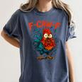 F-Caw-F Rooster F Awk F Chicken Coffee Romance Books Lover Women's Comfort Colors T-Shirt Moss