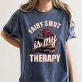 Fairy Smut Is My Therapy Romantasy Spicy Books Faerie Tales Women's Comfort Colors T-Shirt Moss
