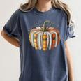 Fall Book Pumpkin Fall Librarians Bookworm Teachers Students Women's Comfort Colors T-Shirt Moss