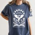 Fantasy Drama Tragedy Dragon Book Magic Gothic Moon Phases Women's Comfort Colors T-Shirt Moss