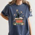 Fantasy Drama Tragedy Reading Lover Book Cat Humor Women's Comfort Colors T-Shirt Moss