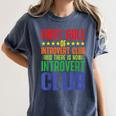 First Rule Of Introvert Club Is There Is No Introvert Club Women's Comfort Colors T-Shirt Moss