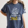 Freadom Freedom Read Banned Books Librarians Women's Comfort Colors T-Shirt Moss Freadom Freedom Read Banned Books Librarians Women's Comfort Colors T-Shirt Moss