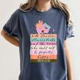 With Freedom Flowers Books And The Moon Women's Comfort Colors T-Shirt Moss