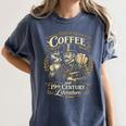 Fueled By Coffee And 19th Century Literature Book Tee Women's Comfort Colors T-Shirt Moss Fueled By Coffee And 19th Century Literature Book Tee Women's Comfort Colors T-Shirt Moss
