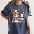 Ghost Christmas Reading Book Lover Library Christmas Teacher Women's Comfort Colors T-Shirt Moss Ghost Christmas Reading Book Lover Library Christmas Teacher Women's Comfort Colors T-Shirt Moss