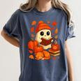 Ghost Reading Book Lovers Autumn Fall Halloween Women's Comfort Colors T-Shirt Moss