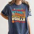 The Girl With The Books Became The Woman Writing Them Women's Comfort Colors T-Shirt Moss