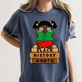 Girl Kid Reading Book Black History Month Bookworm Women's Comfort Colors T-Shirt Moss