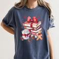 Girly Coquette Gingerbread Books And Hot Cocoa Cozy Season Women's Comfort Colors T-Shirt Moss Girly Coquette Gingerbread Books And Hot Cocoa Cozy Season Women's Comfort Colors T-Shirt Moss