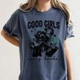 Good Girls Read Spicy Skeleton Book Club Women's Comfort Colors T-Shirt Moss Good Girls Read Spicy Skeleton Book Club Women's Comfort Colors T-Shirt Moss