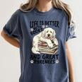 Great Pyrenees Dog Breed Life Is Better With Books And Great Women's Comfort Colors T-Shirt Moss Great Pyrenees Dog Breed Life Is Better With Books And Great Women's Comfort Colors T-Shirt Moss