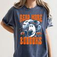 Halloween Book Lover Ghost Boo Pun Read More Boooks Women's Comfort Colors T-Shirt Moss