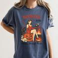 Halloween Bookish Witchy Book Club Hot Girls Read Women's Comfort Colors T-Shirt Moss Halloween Bookish Witchy Book Club Hot Girls Read Women's Comfort Colors T-Shirt Moss